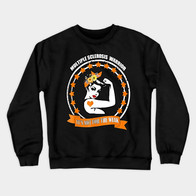 sclerosis multiple awareness warrior gift support fit Crewneck Sweatshirt by aaltadel